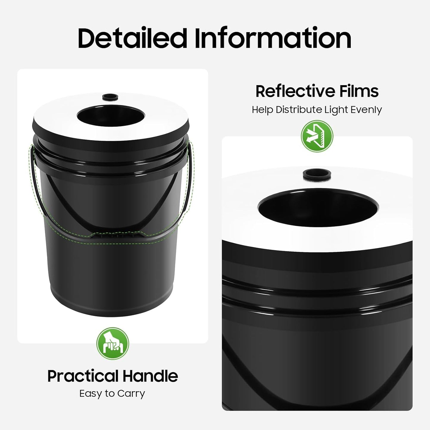 7 Bucket Deep Water Culture Hydroponic System, 5.28Gal PP Grow Kit with Air Pump Smart Circulation for Indoor Gardening, Balcony Farming