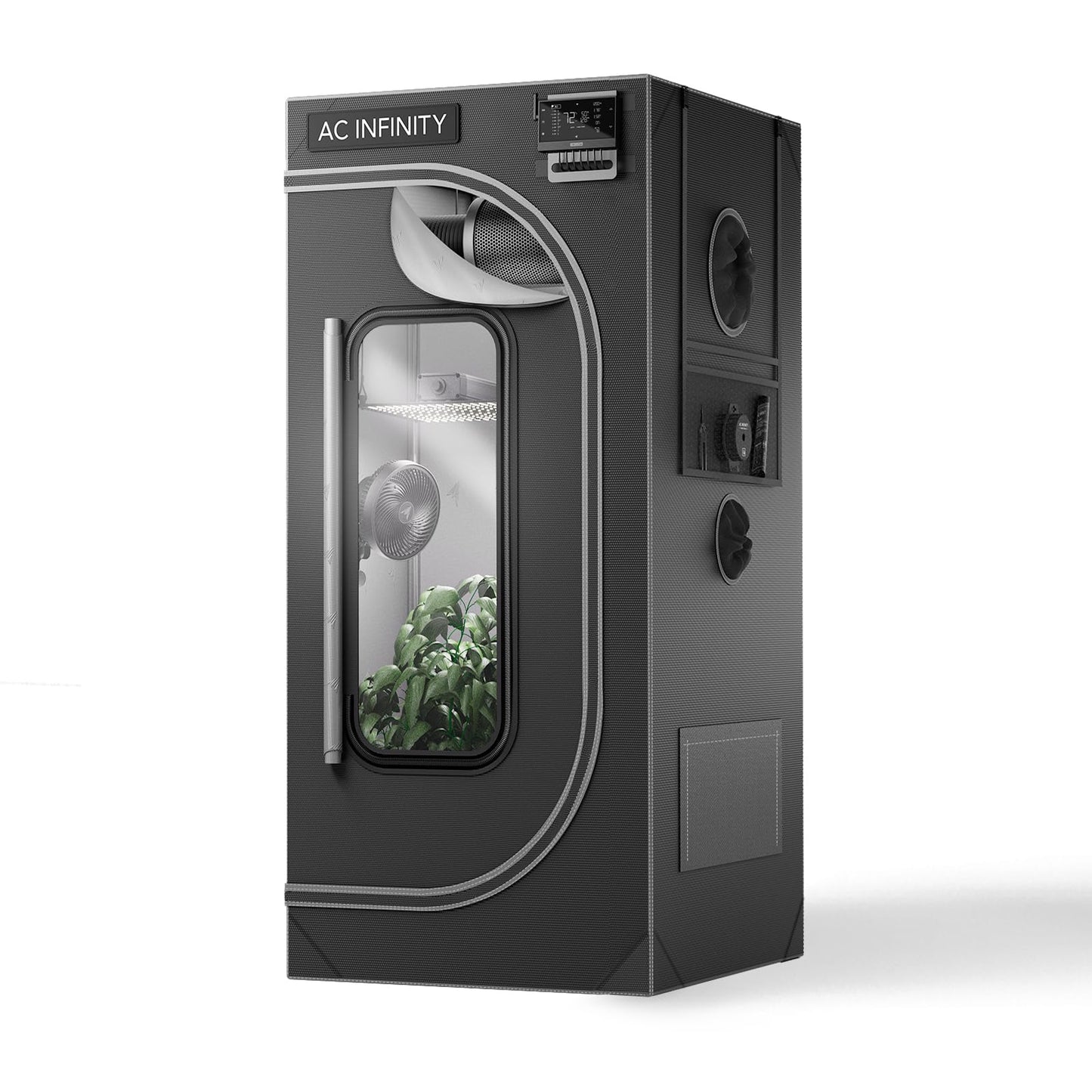 AC Infinity CLOUDLAB 632 Advance Grow Tent, 36”x24”x72” Thickest 1 in. Poles, Highest Density 2000D Diamond Mylar Canvas, Controller Mount for Hydroponics Indoor Growing