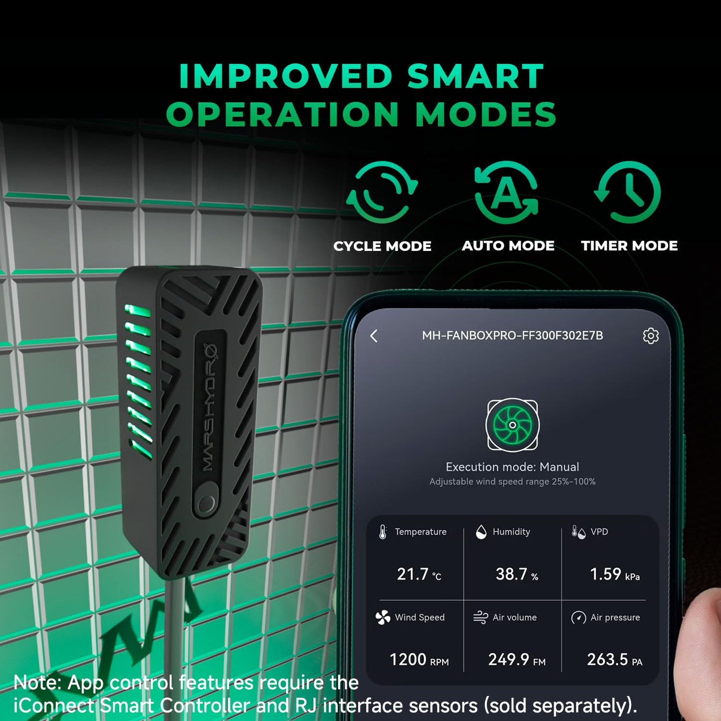 MARS HYDRO iFresh 4 Inch Smart Inline Fan Combo, with Variable Speed Controller, for Heating Cooling Booster, Grow Tents