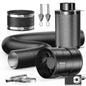 Hon&Guan 4" Air Filtration Kit: 4 Inch Inline Duct Fan with Speed Controller, 10" High Carbon Filter, 8 Ft Ducting & Rubber Coupler, Ventilation System for Grow Tents, Indoor Gardening, Hydroponics