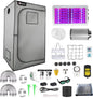 24"x24"x55" Grow Tent Kit, Complete High Reflective Mylar Indoor Grow Tent + LED Grow Light Combo, 2x2 Hydroponics Indoor Plant Growing Tent System with Carbon Filter