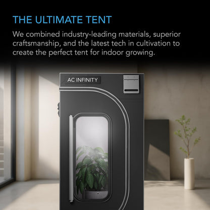 AC Infinity CLOUDLAB 632 Advance Grow Tent, 36”x24”x72” Thickest 1 in. Poles, Highest Density 2000D Diamond Mylar Canvas, Controller Mount for Hydroponics Indoor Growing