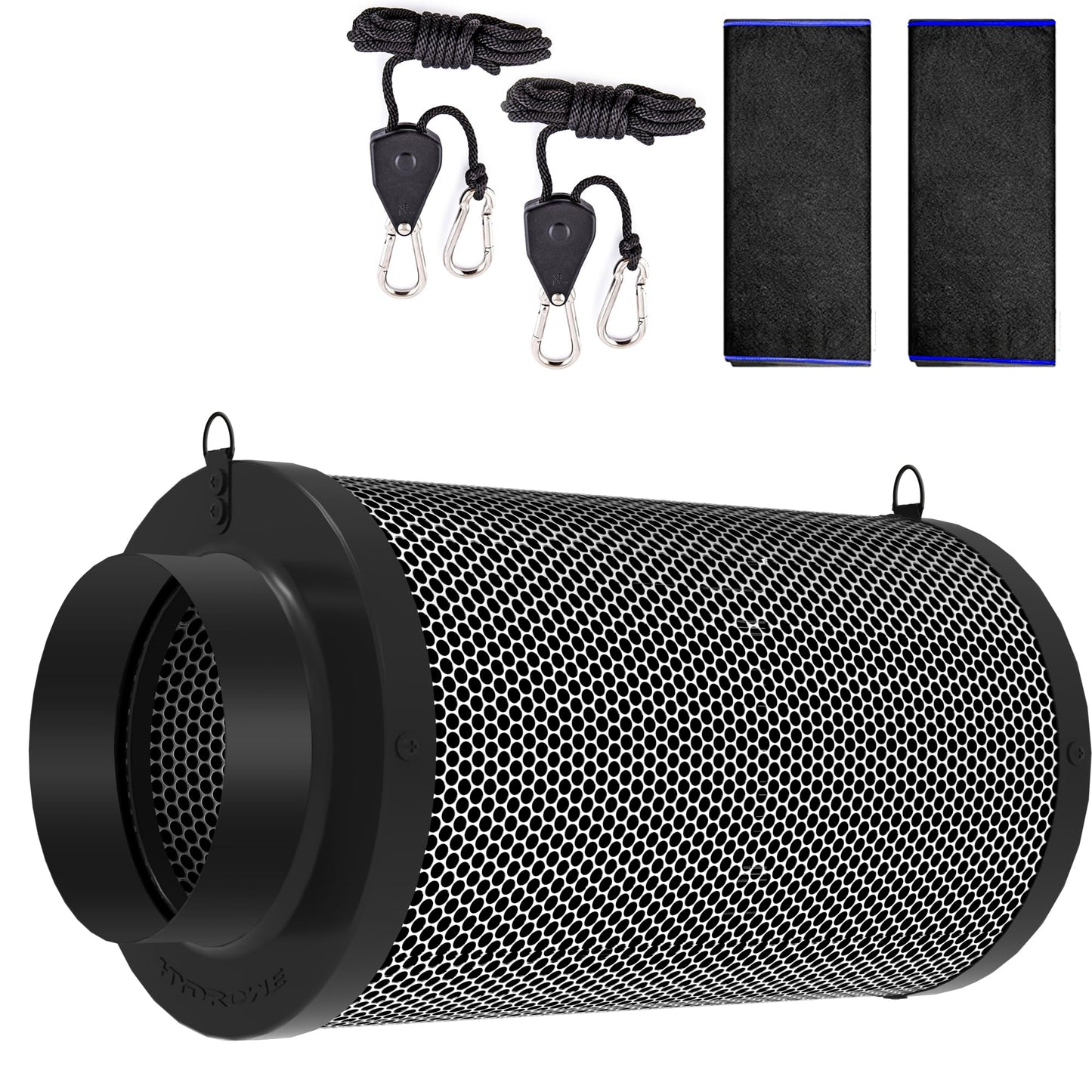 4 Inch Air Carbon Filter for Grow Tent,Smellines Control with Australia Virgin Charcoal for Inline Duct Fan，Hydroponic Growth,Pre-Filter Included