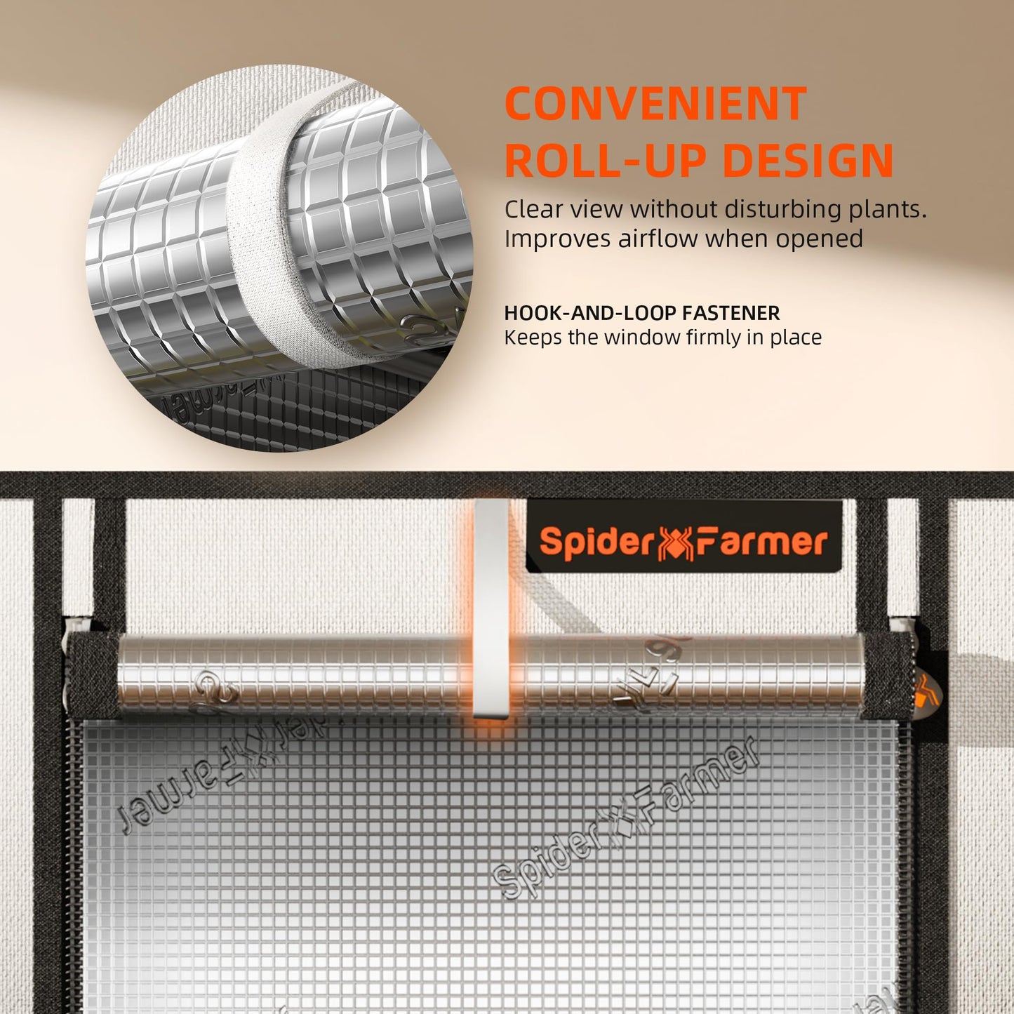 Spider Farmer Pro Series 2x2x6 Grow Tent, 24"x24"x72" with Roll-up Door, Observation Window Floor Tray, 2000D Thicken Mylar Canvas, 2x2 for Hydroponic Indoor Growing for SF1000, SF1000, SE1500, G1500